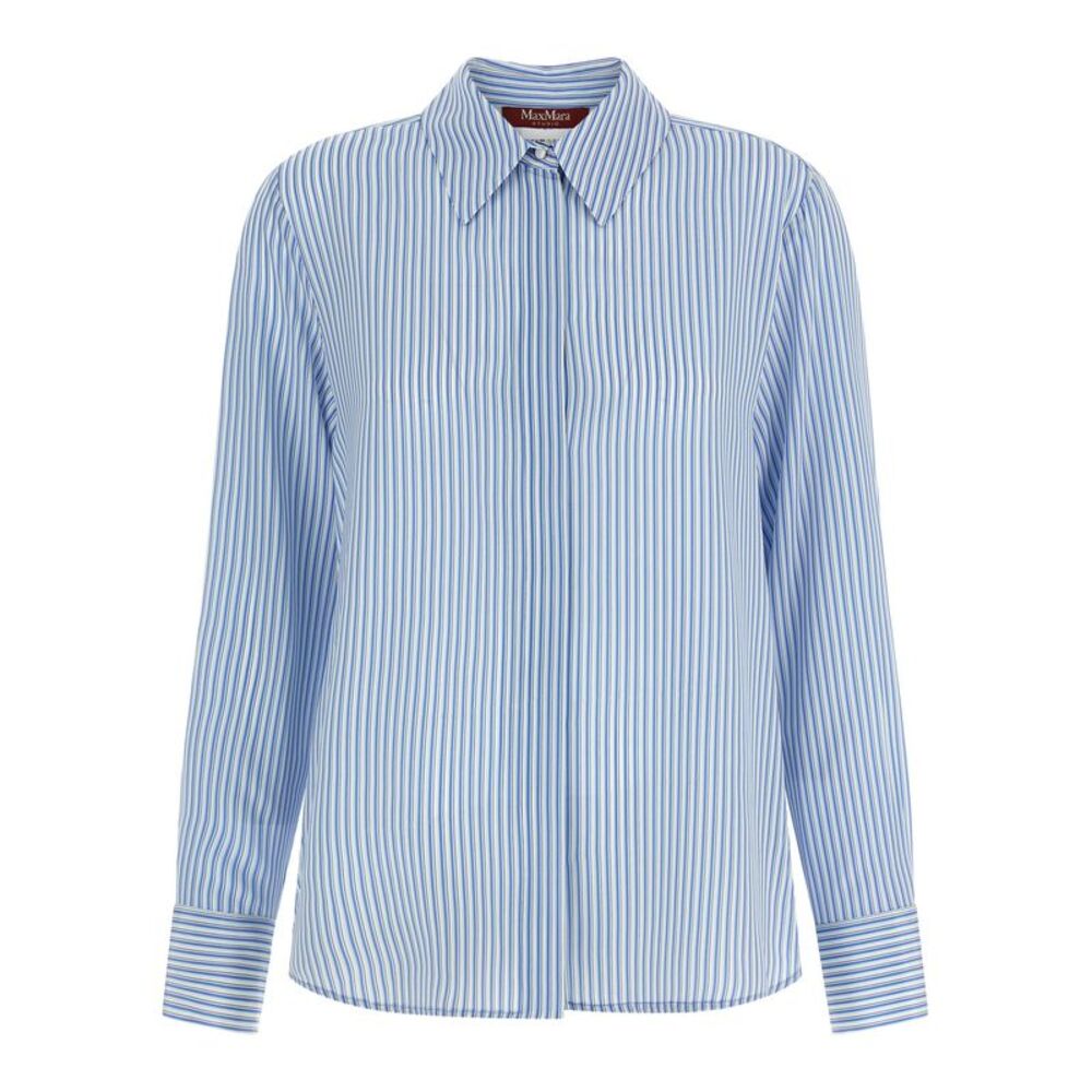 Max Mara Blue Silk Women's Blouse